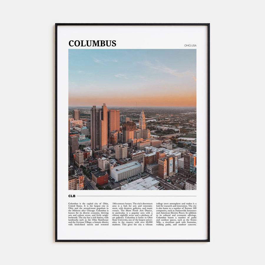 Columbus, Ohio Travel Color No 3 Poster