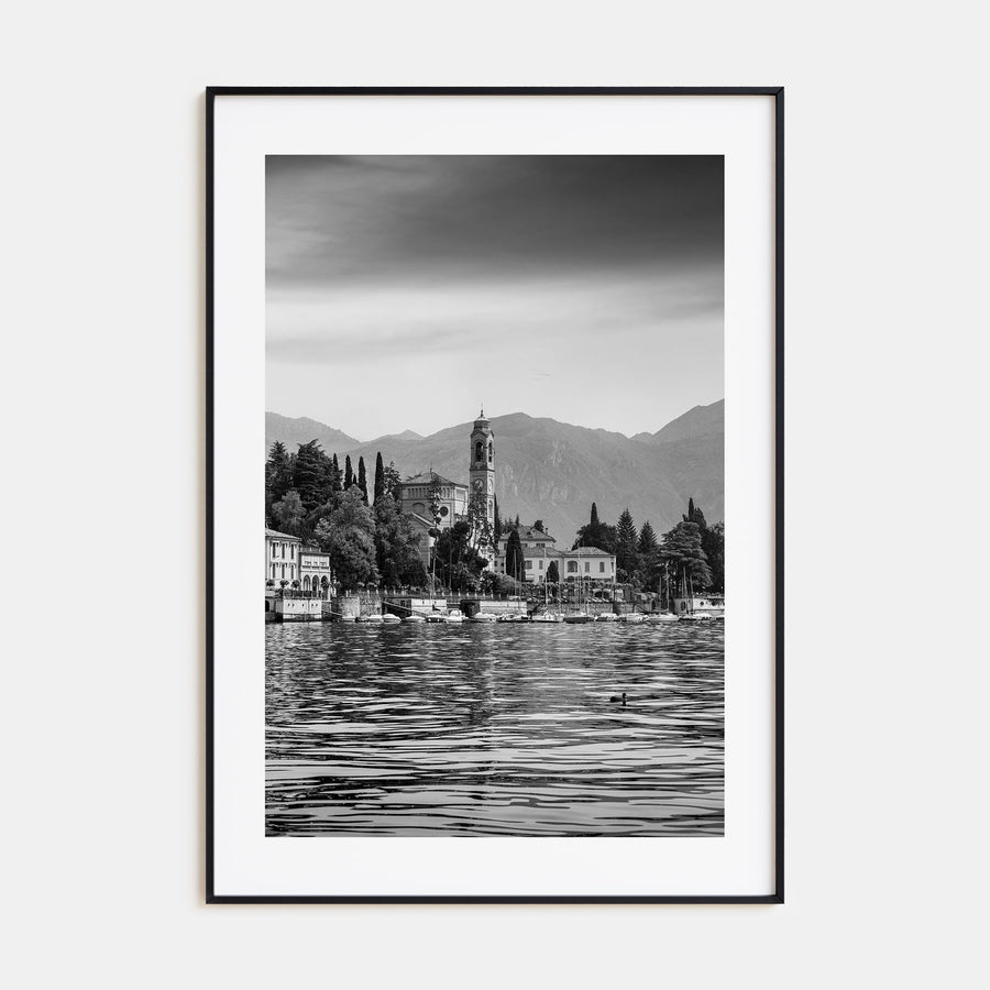 Como Lake Photo B&W Poster