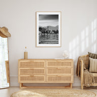 Como Lake Photo B&W Poster