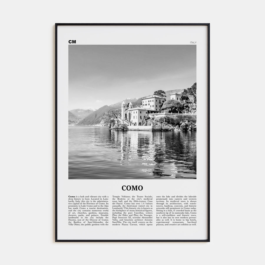 Como Travel B&W No 1 Poster