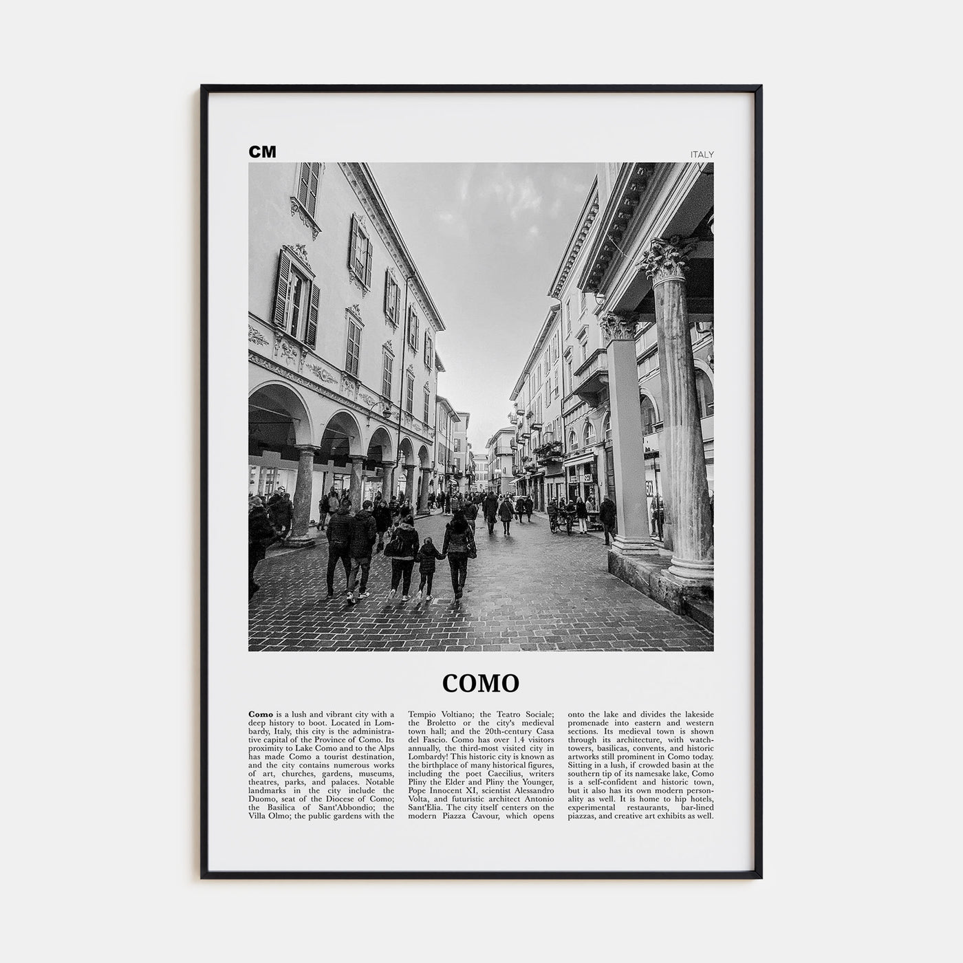 Como Travel B&W No 2 Poster