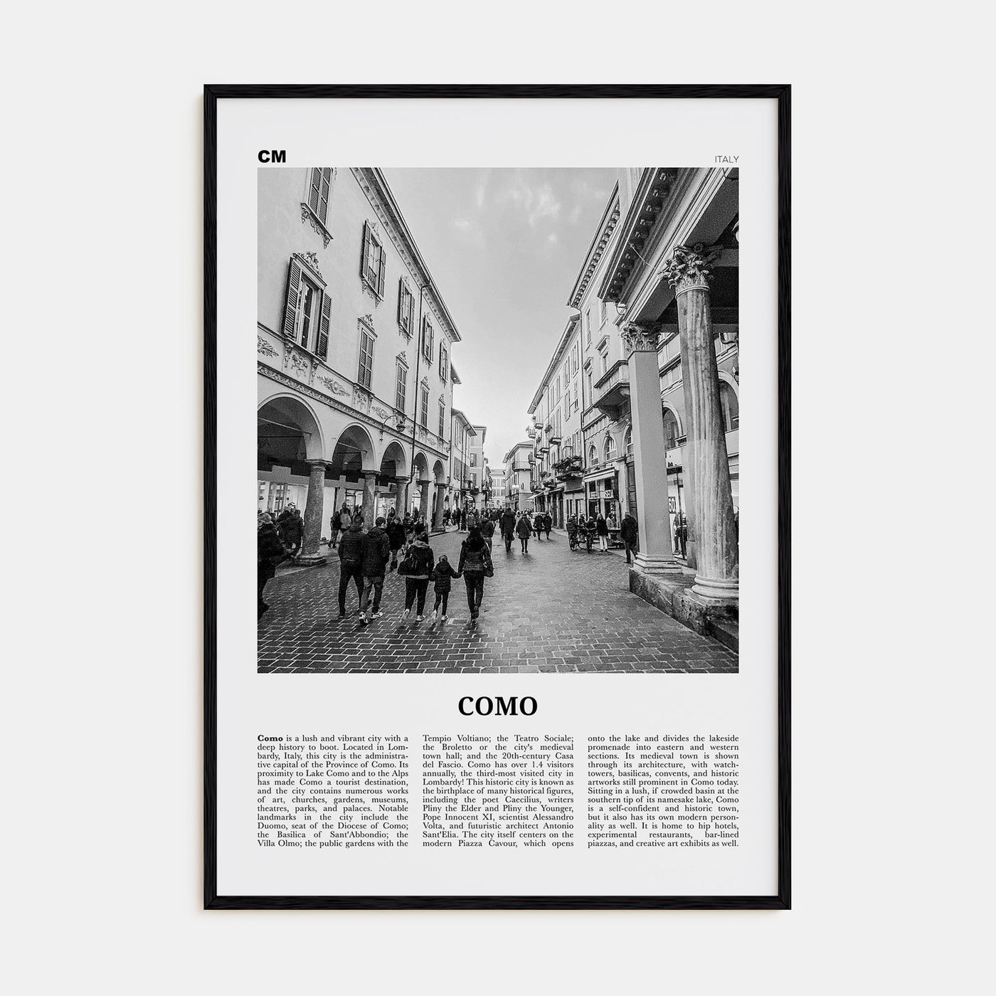 Como Travel B&W No 2 Poster