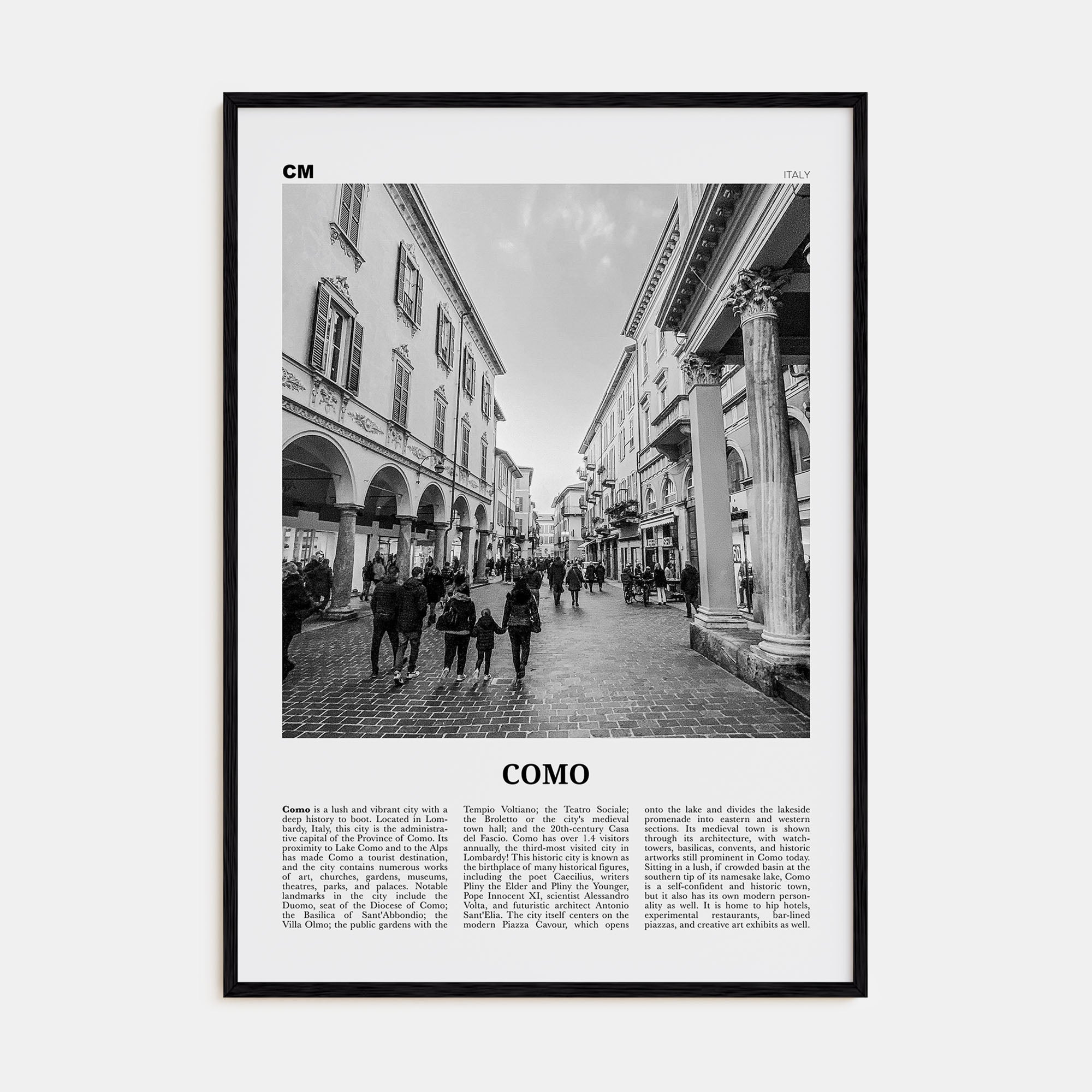 Como Travel B&W No 2 Poster