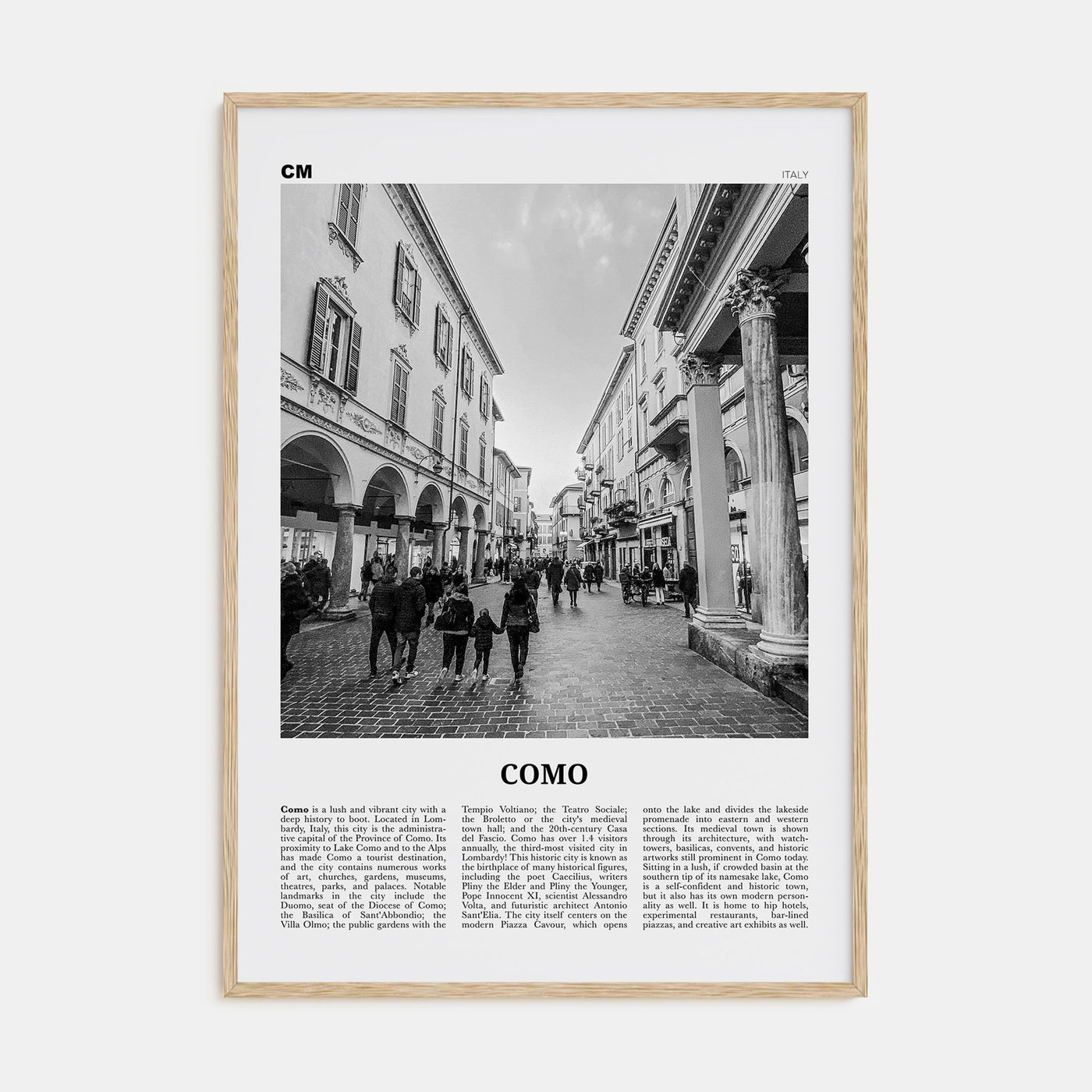Como Travel B&W No 2 Poster