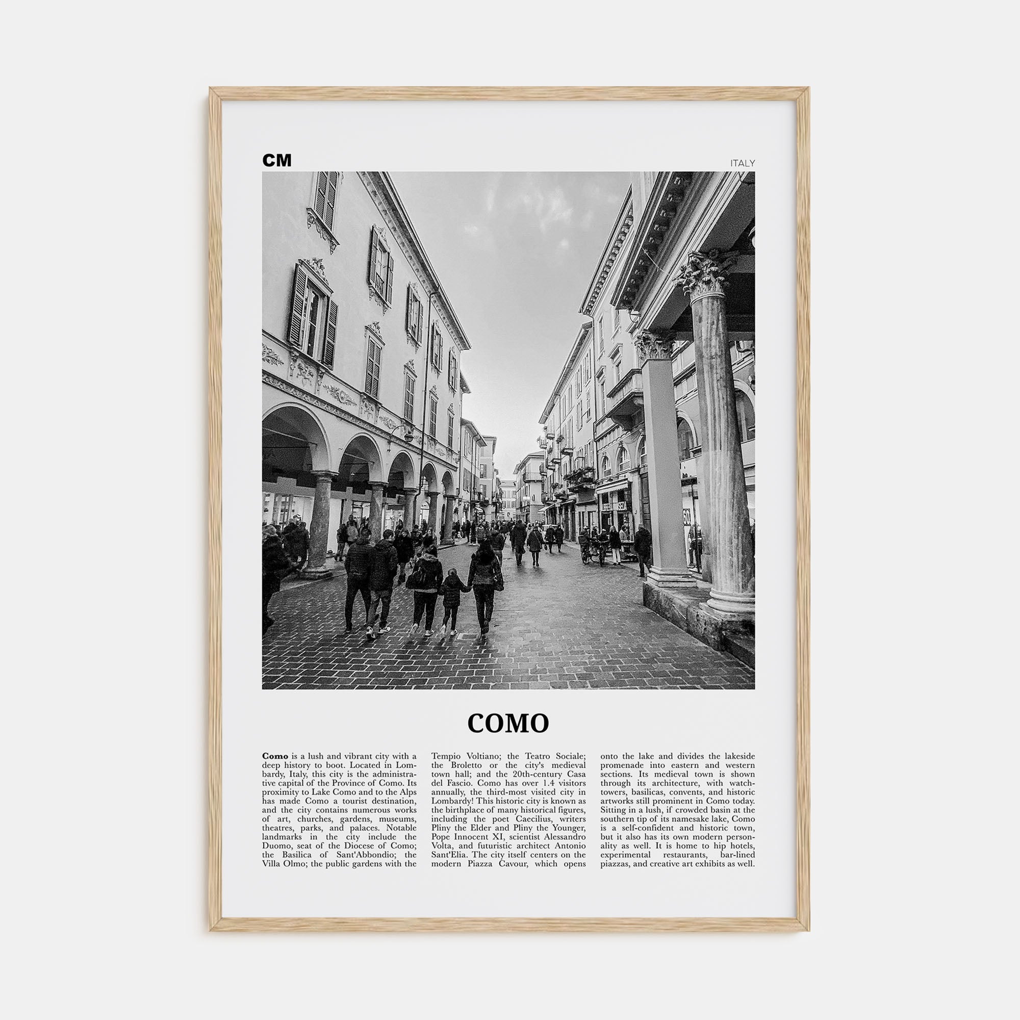 Como Travel B&W No 2 Poster