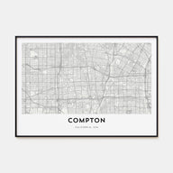 Compton Map Landscape Poster