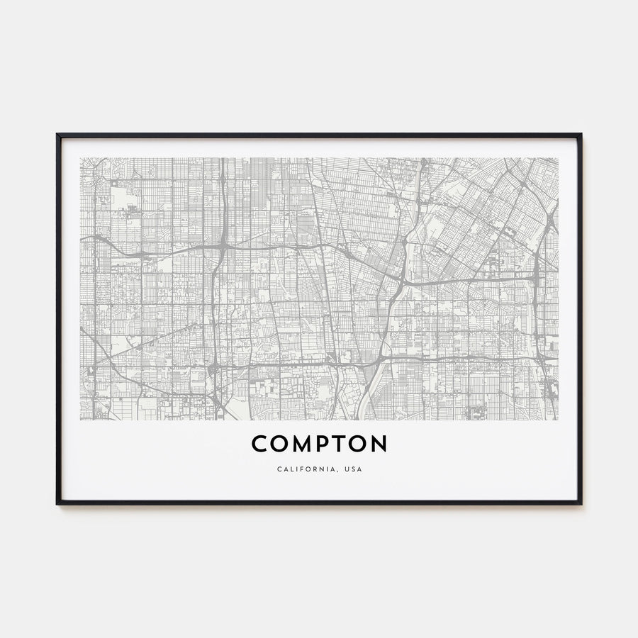 Compton Map Landscape Poster
