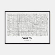 Compton Map Landscape Poster