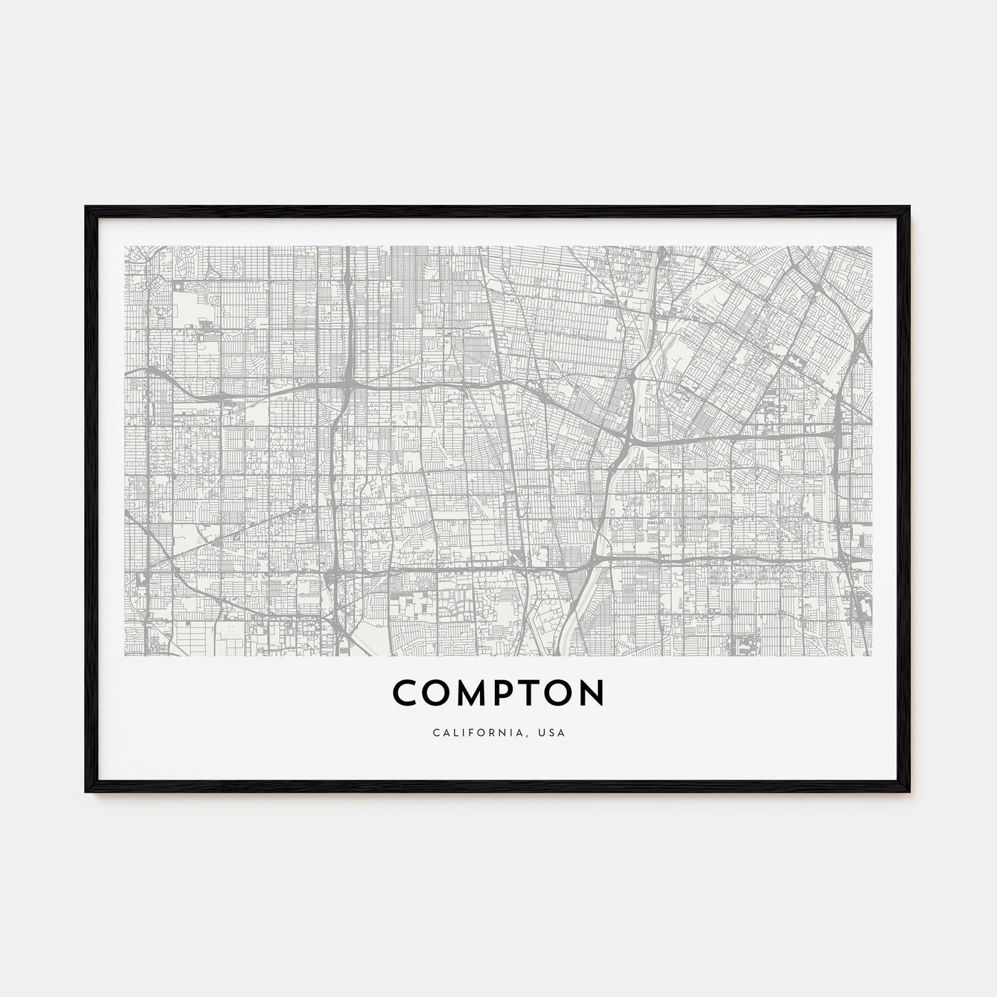 Compton Map Landscape Poster