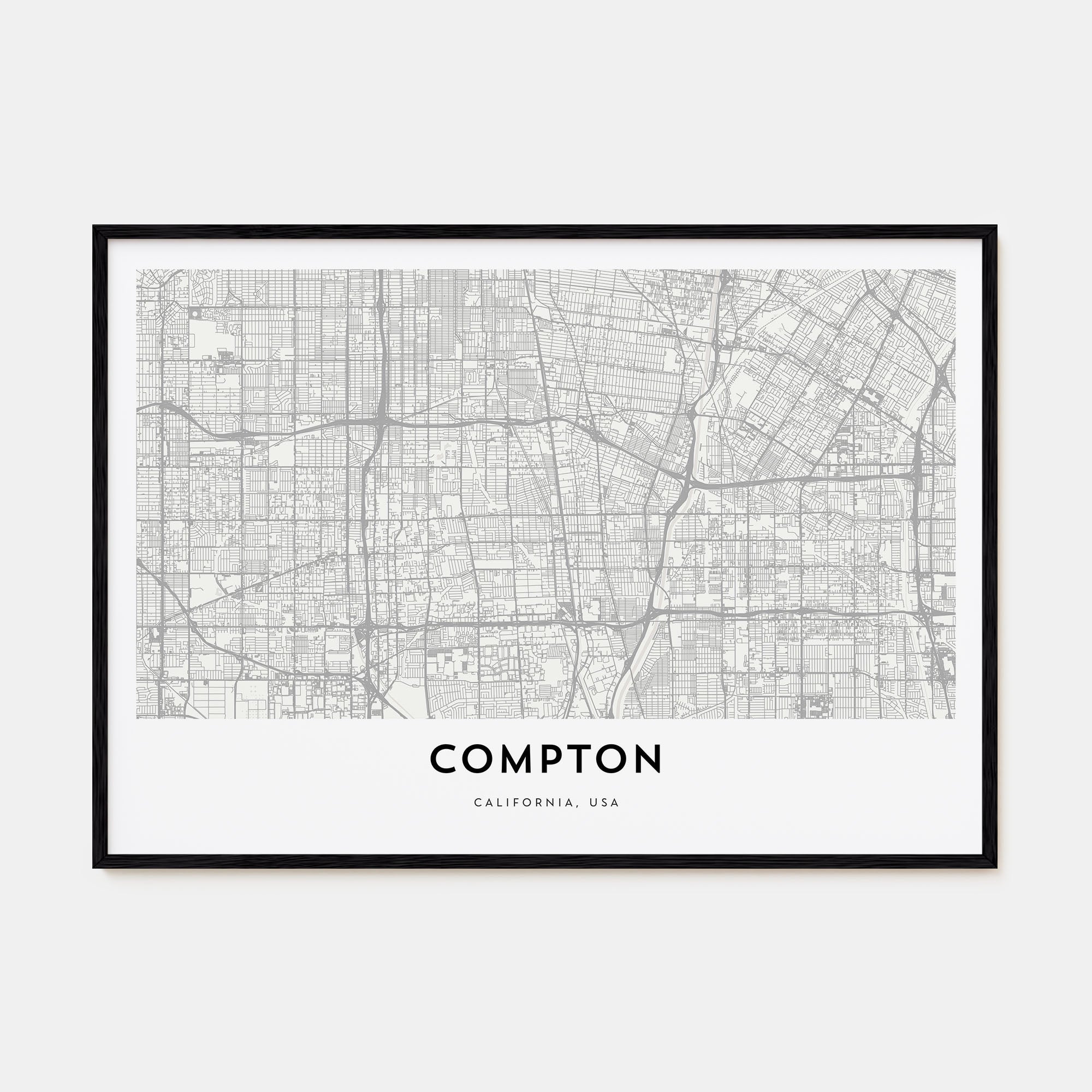 Compton Map Landscape Poster