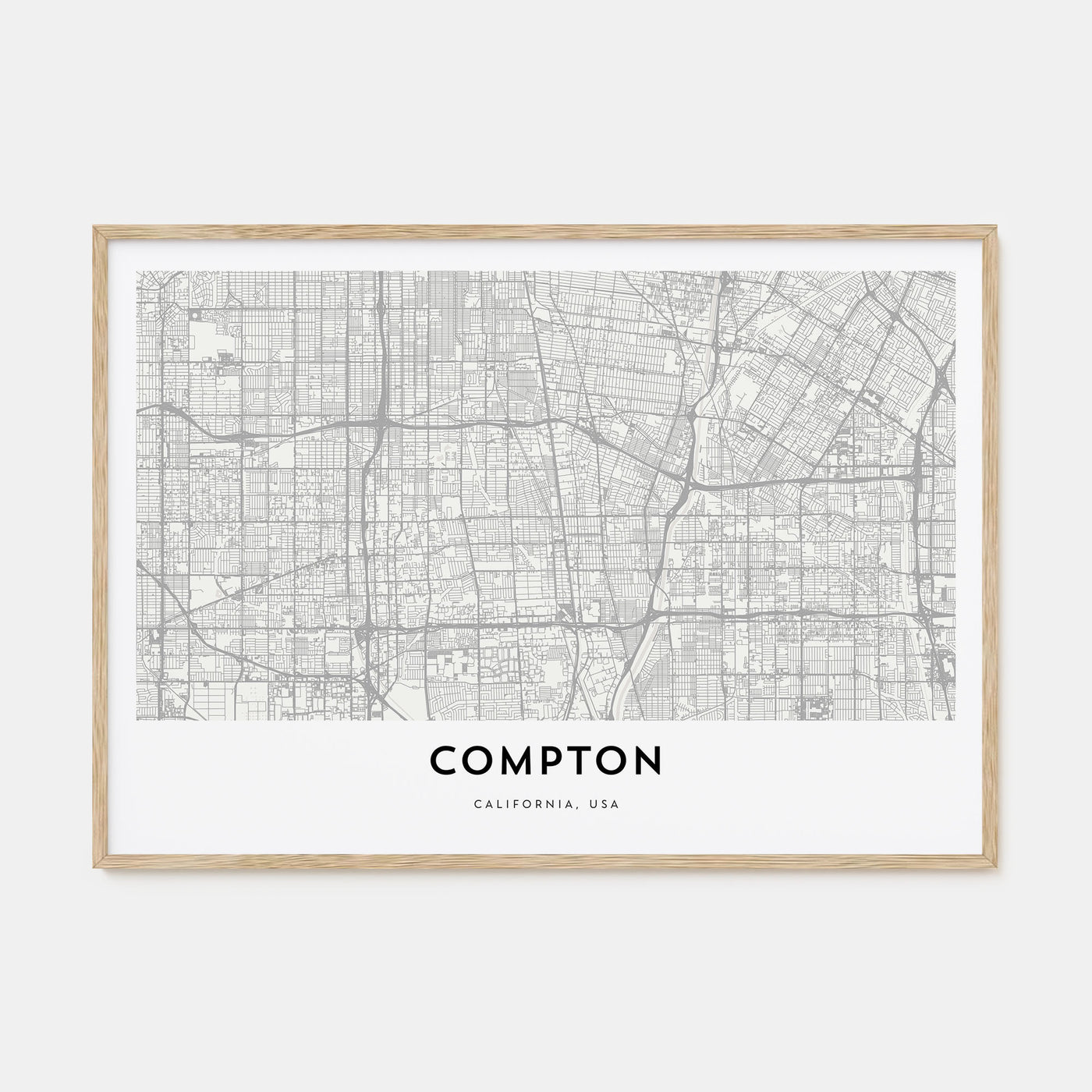 Compton Map Landscape Poster