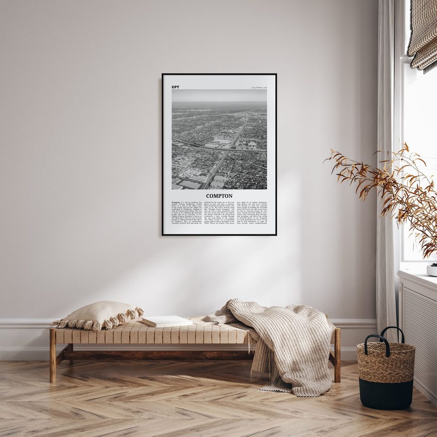 Compton Travel B&W Poster