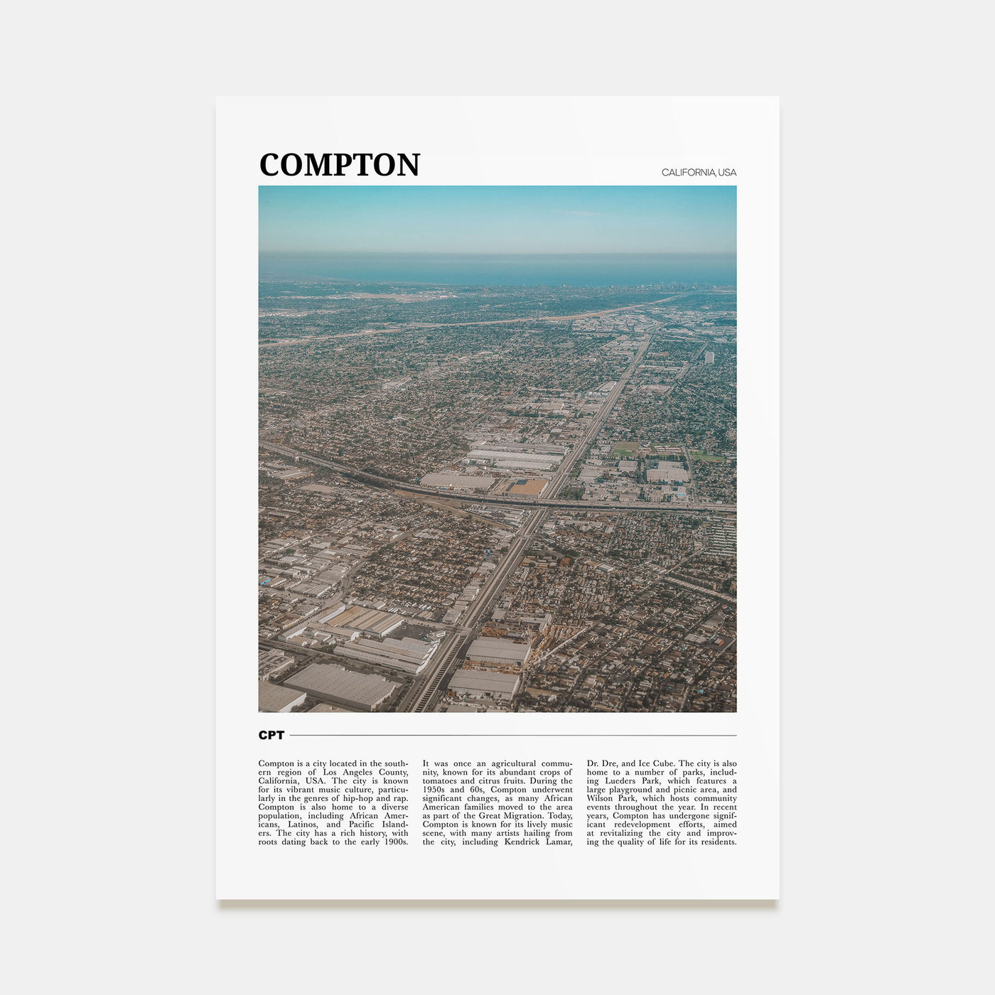Compton Travel Color Poster