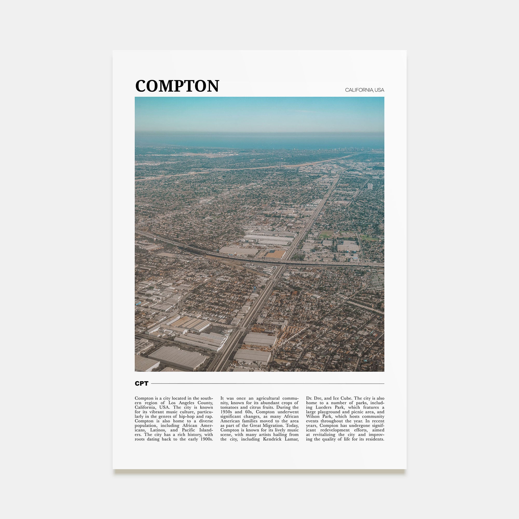 Compton Travel Color Poster