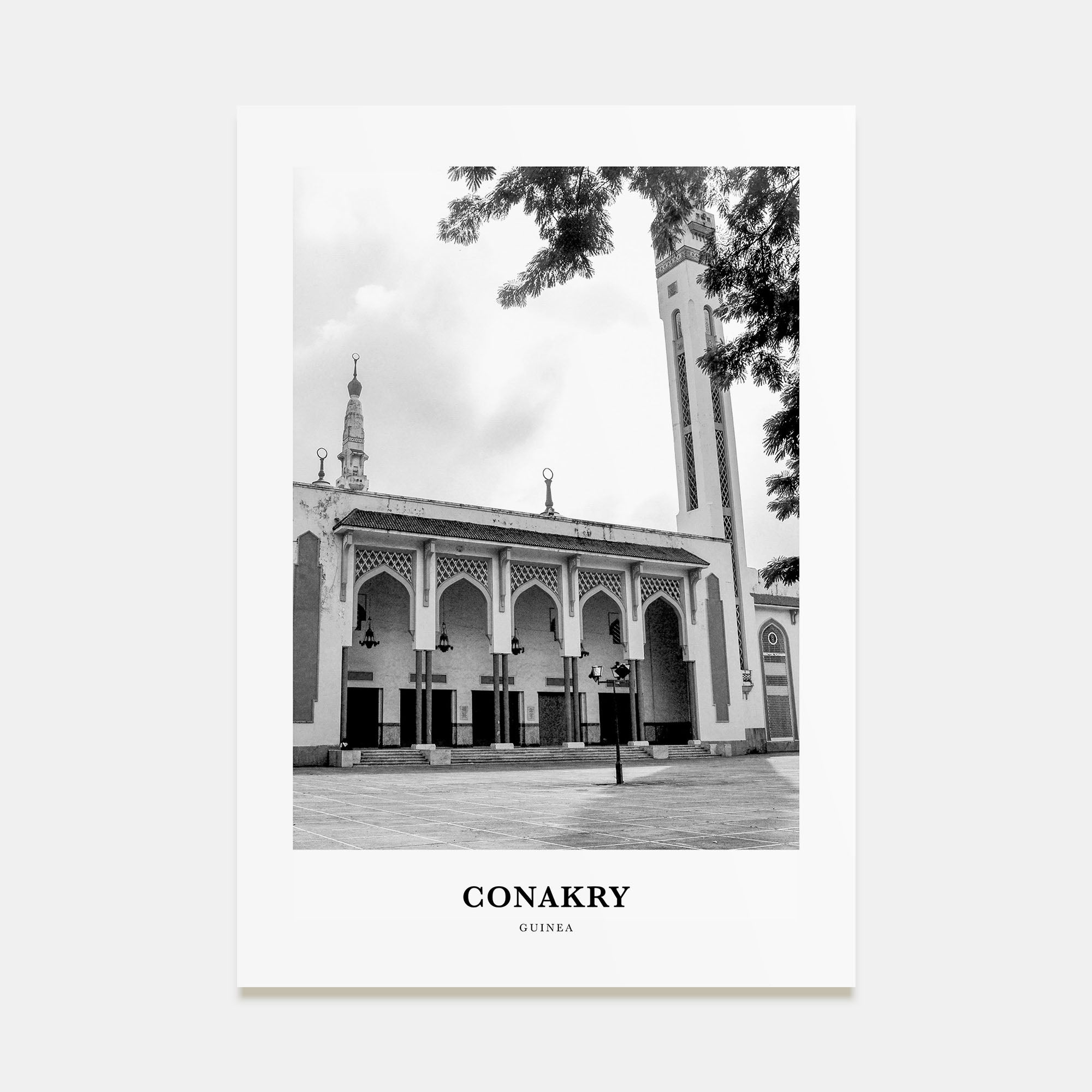 Conakry Portrait B&W Poster