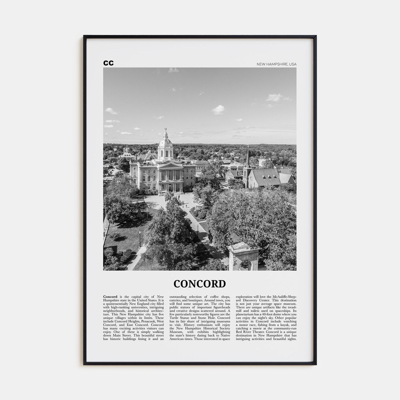 Concord Travel B&W Poster