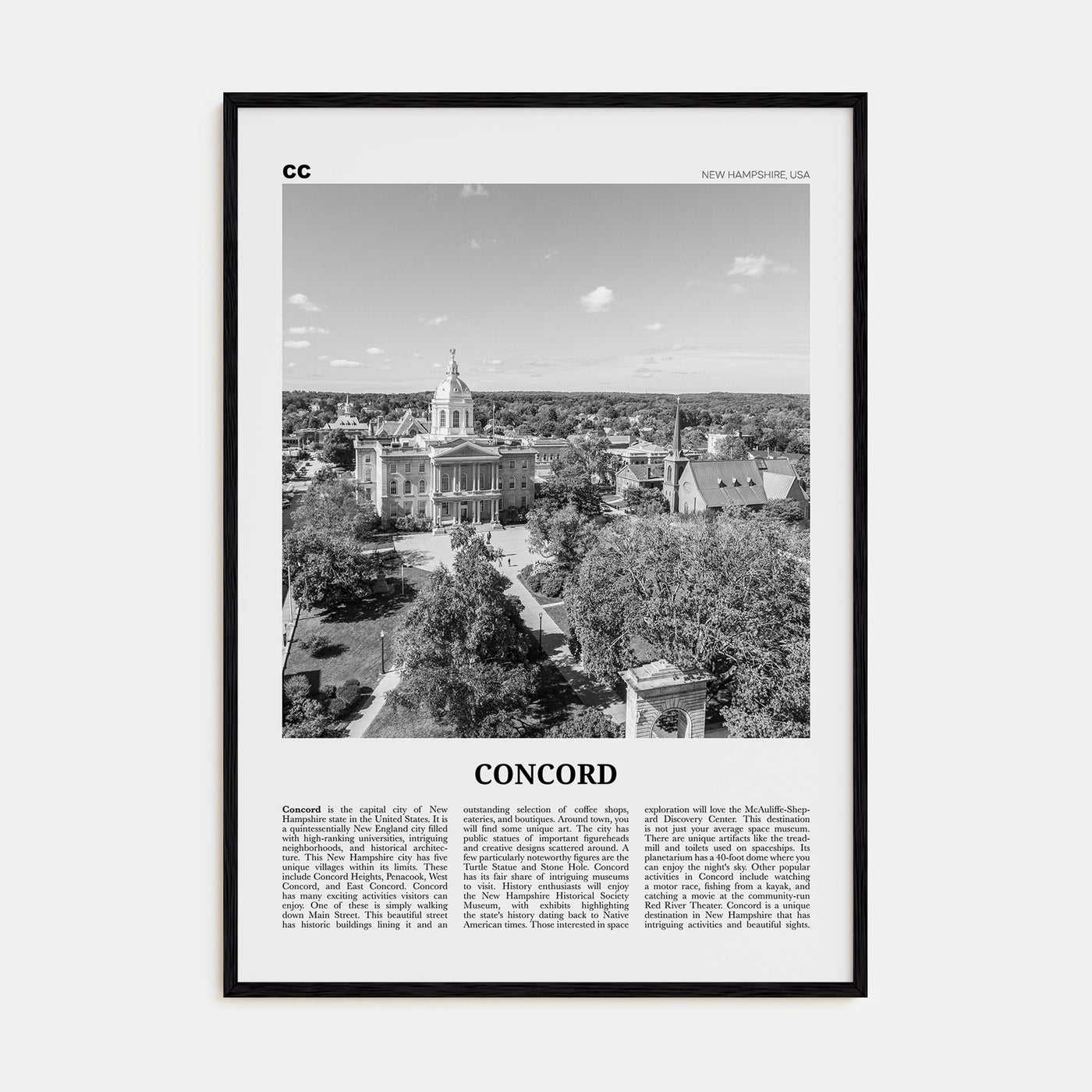 Concord Travel B&W Poster