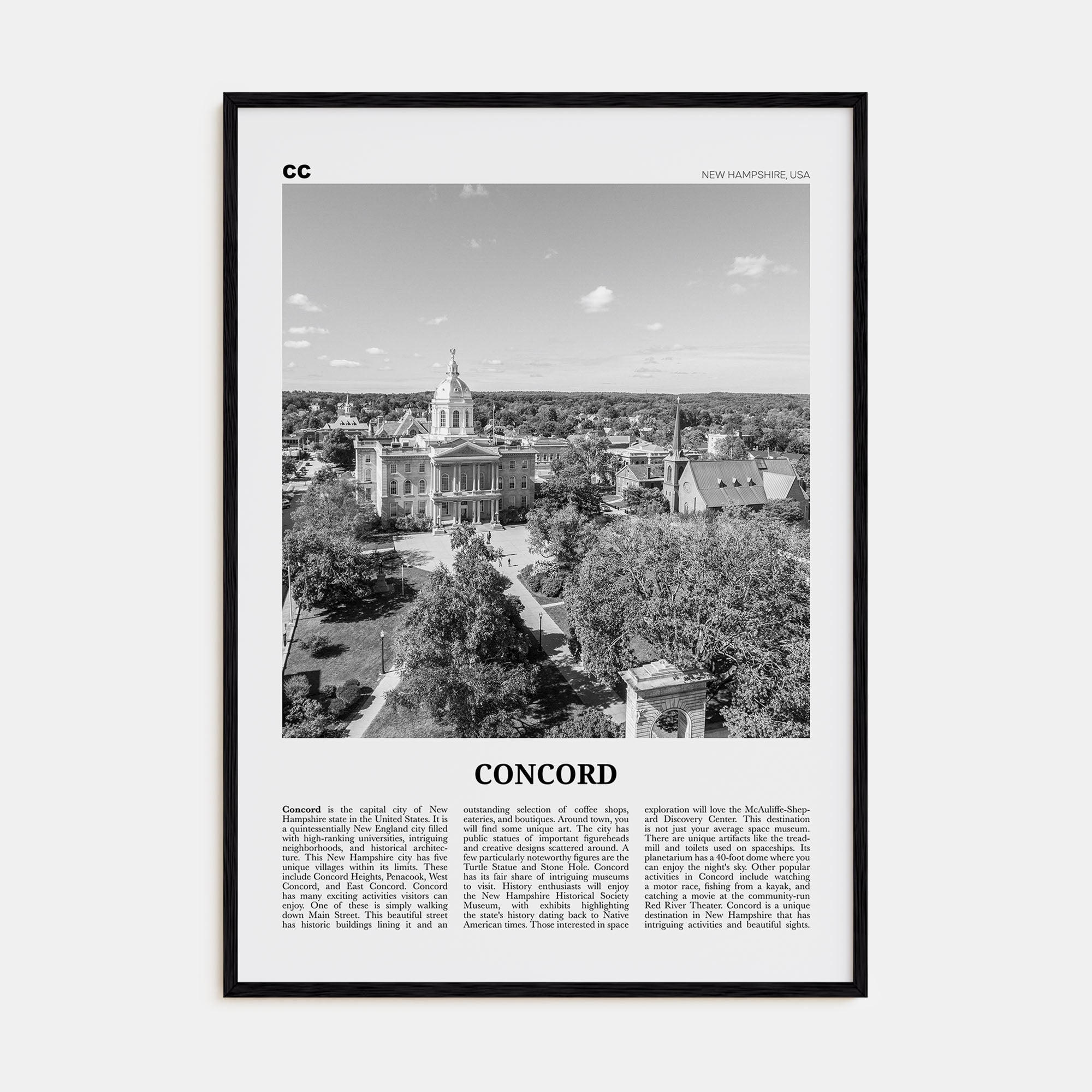 Concord Travel B&W Poster
