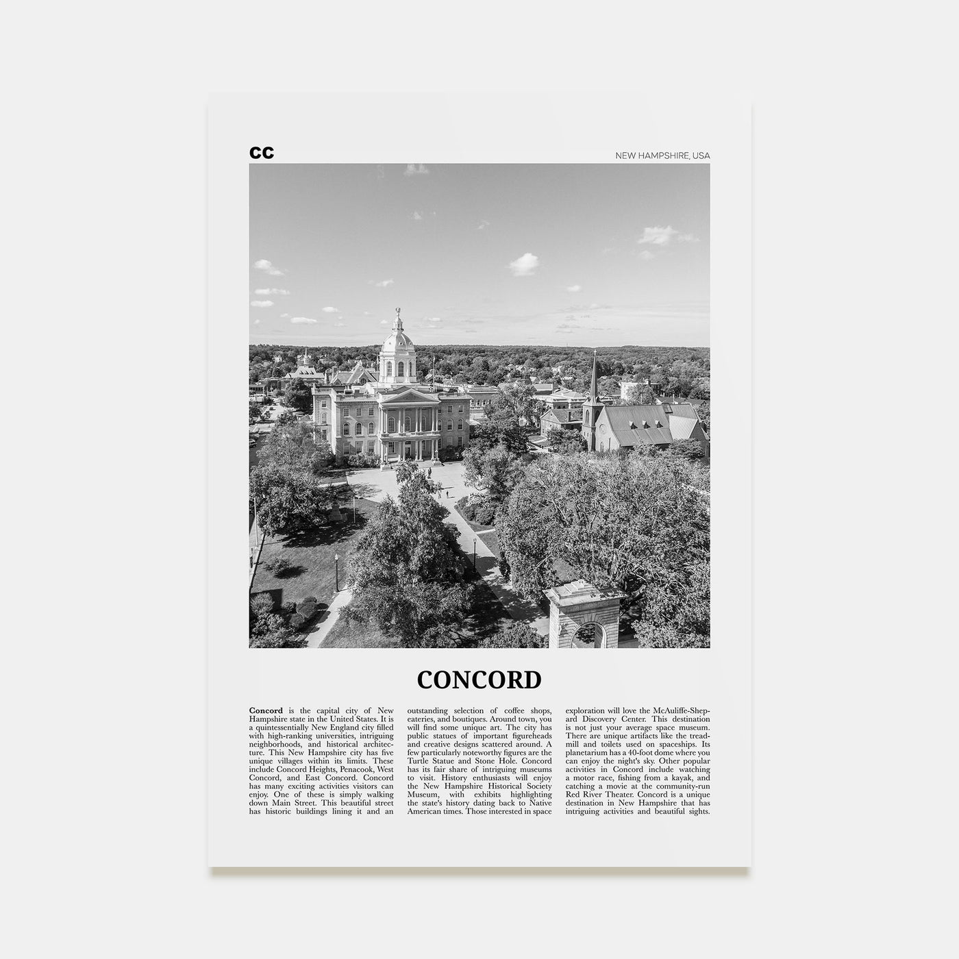 Concord Travel B&W Poster