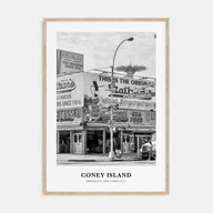 Coney Island Portrait B&W Poster