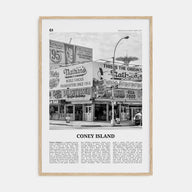 Coney Island Travel B&W Poster