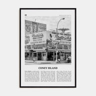 Coney Island Travel B&W Poster
