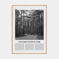Congaree National Park Travel B&W Poster