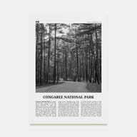 Congaree National Park Travel B&W Poster