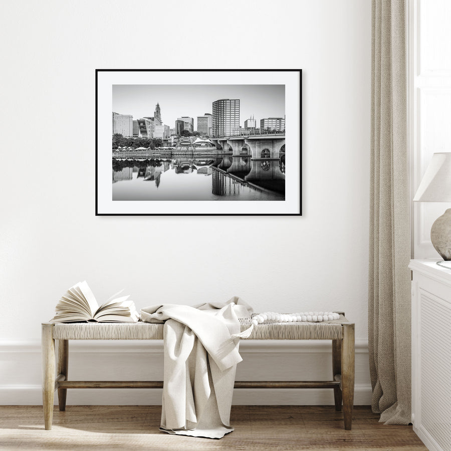 Connecticut Landscape B&W Poster