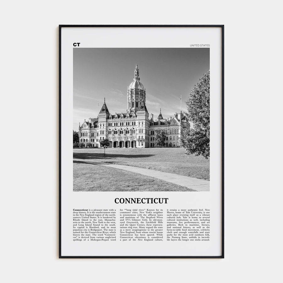 Connecticut Travel B&W No 2 Poster
