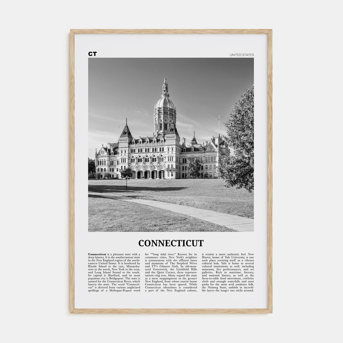 Connecticut Travel B&W No 2 Poster