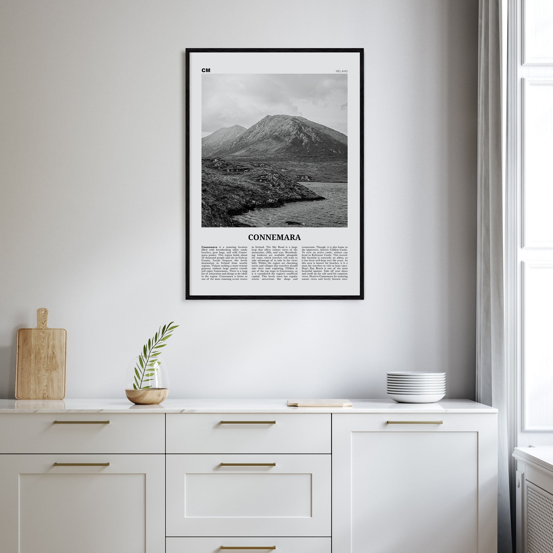 Connemara Travel B&W Poster