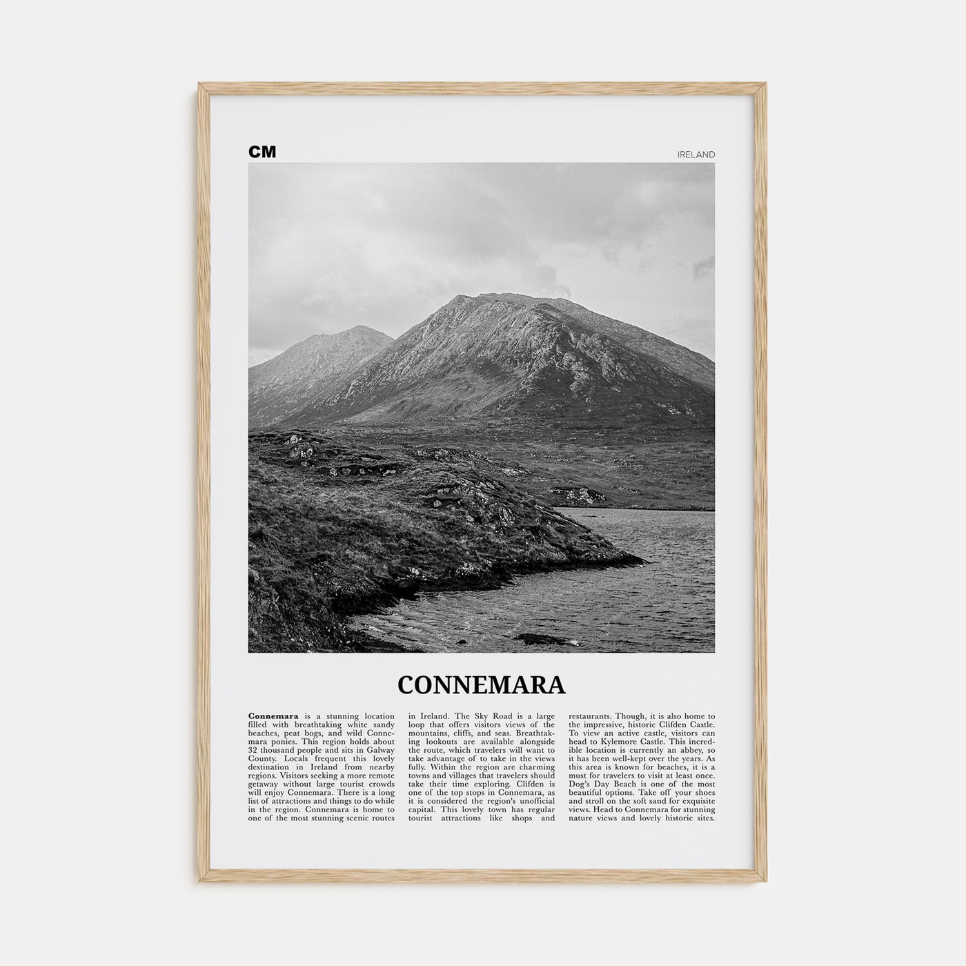 Connemara Travel B&W Poster