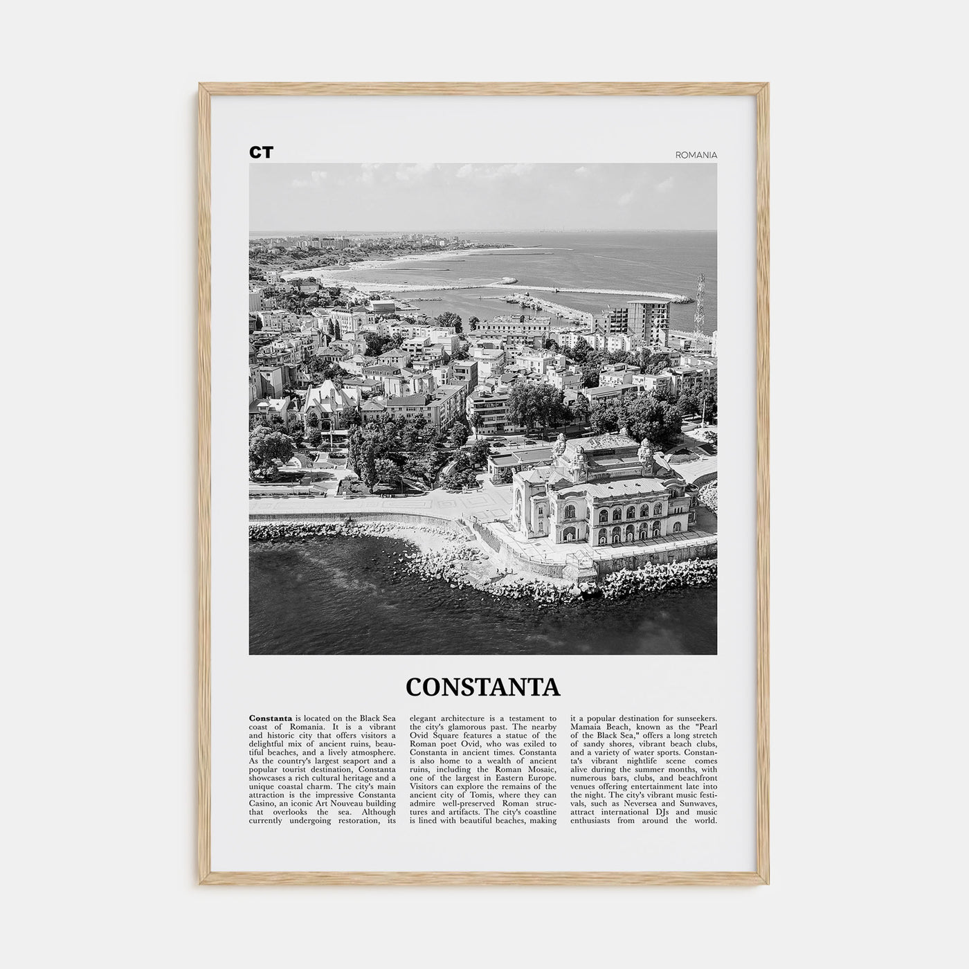 Constanta Travel B&W Poster