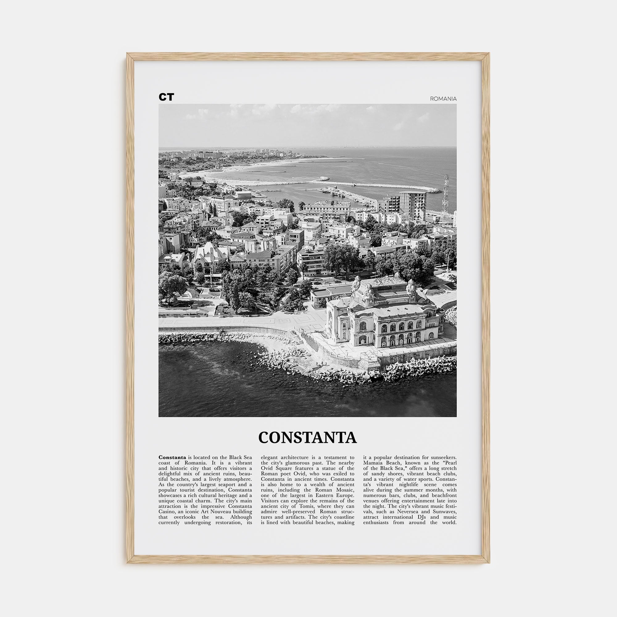 Constanta Travel B&W Poster