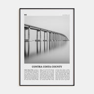 Contra Costa County Travel B&W Poster