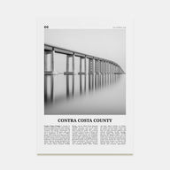 Contra Costa County Travel B&W Poster