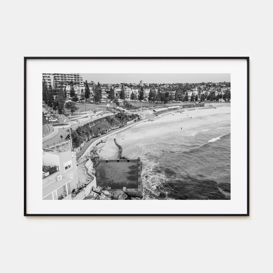 Coogee Beach Landscape B&W Poster