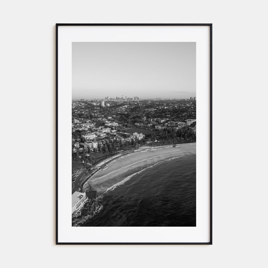 Coogee Beach Photo B&W Poster