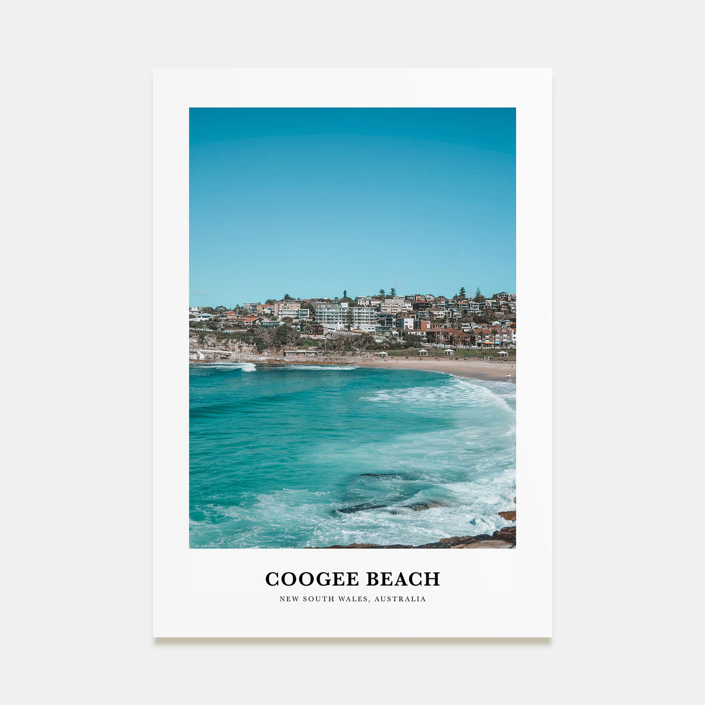 Coogee Beach Portrait Color No 2 Poster