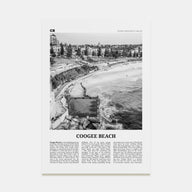 Coogee Beach Travel B&W No 1 Poster