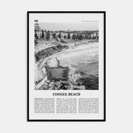 Coogee Beach Travel B&W No 1 Poster