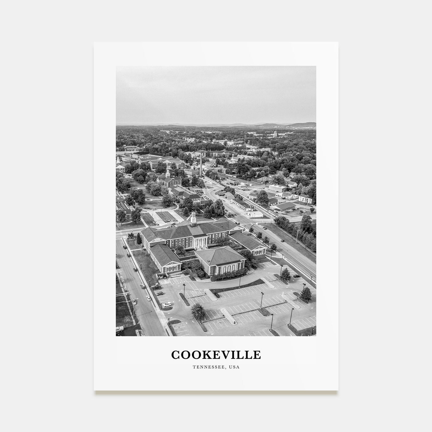Cookeville Portrait B&W Poster