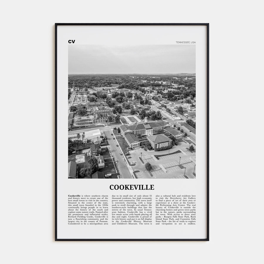 Cookeville Travel B&W Poster