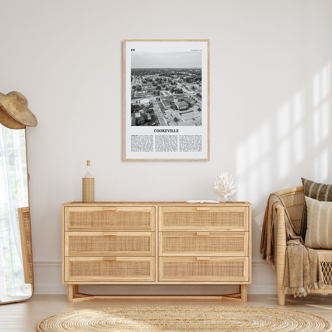 Cookeville Travel B&W Poster