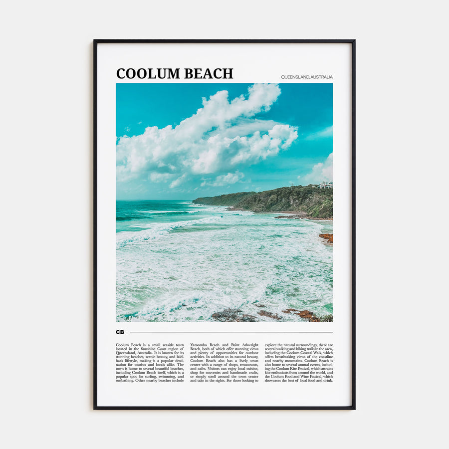 Coolum Beach Travel Color Poster