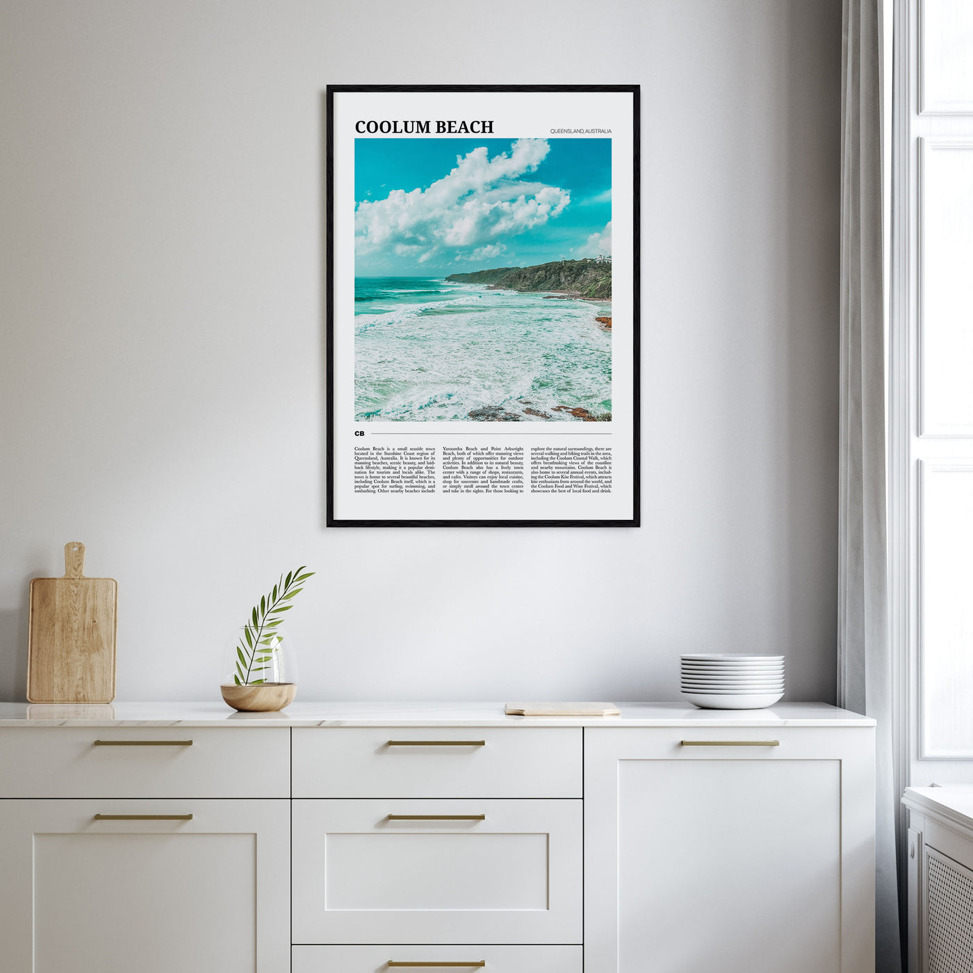 Coolum Beach Travel Color Poster