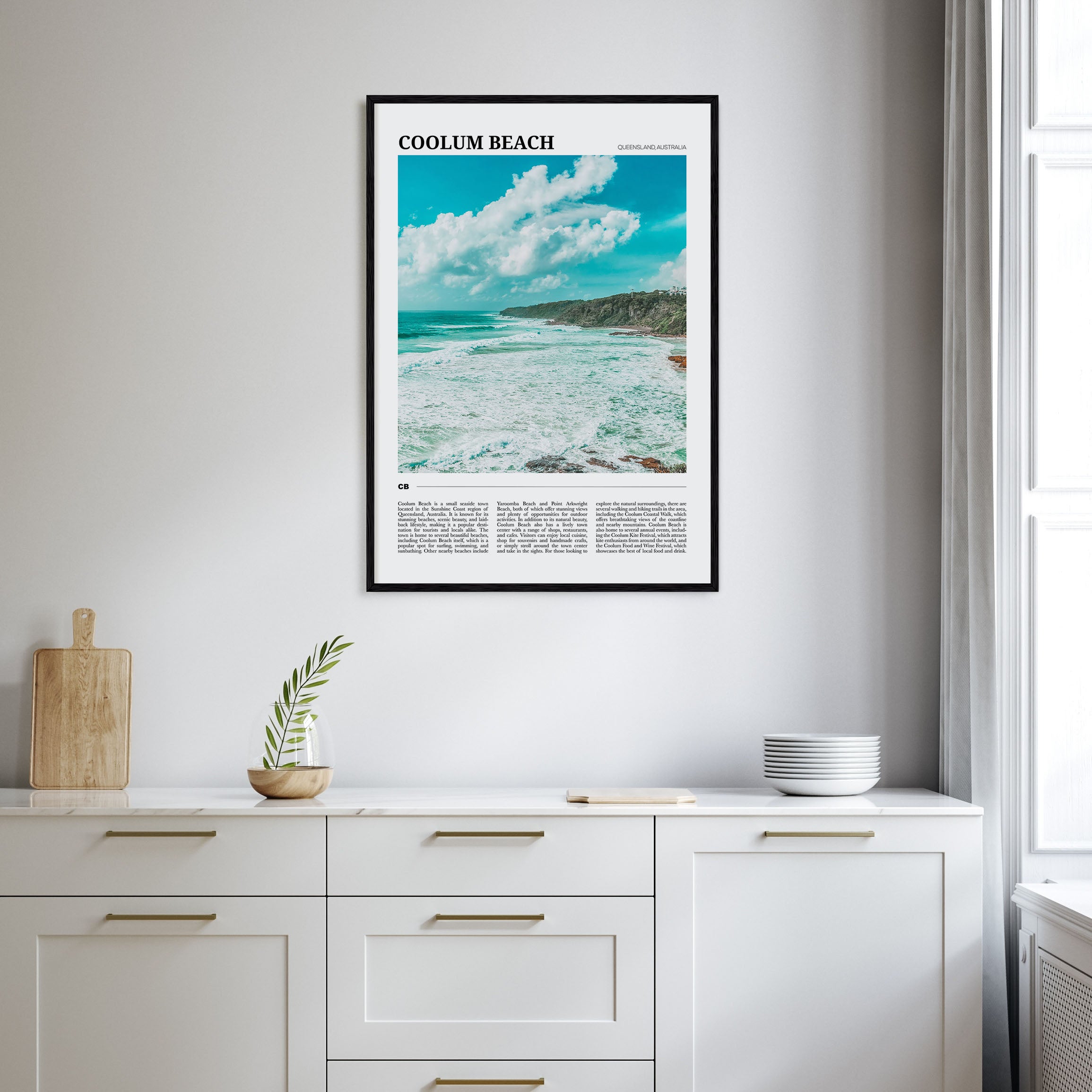 Coolum Beach Travel Color Poster