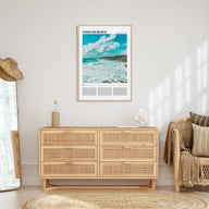 Coolum Beach Travel Color Poster