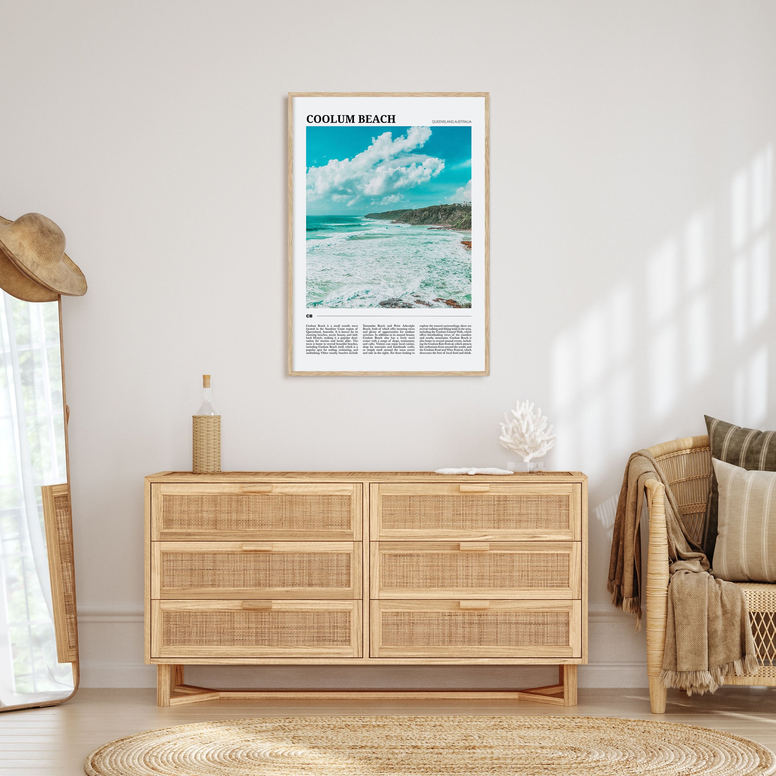 Coolum Beach Travel Color Poster